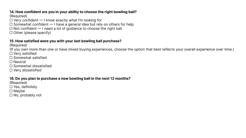 Confidence and satisfaction survey questions